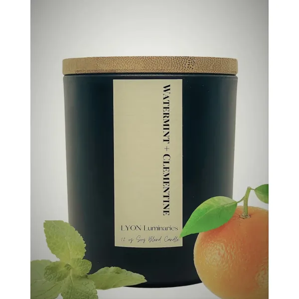 Lyon L-WAC-1 Watermint + Clementine Luxury Soy Blend Candle