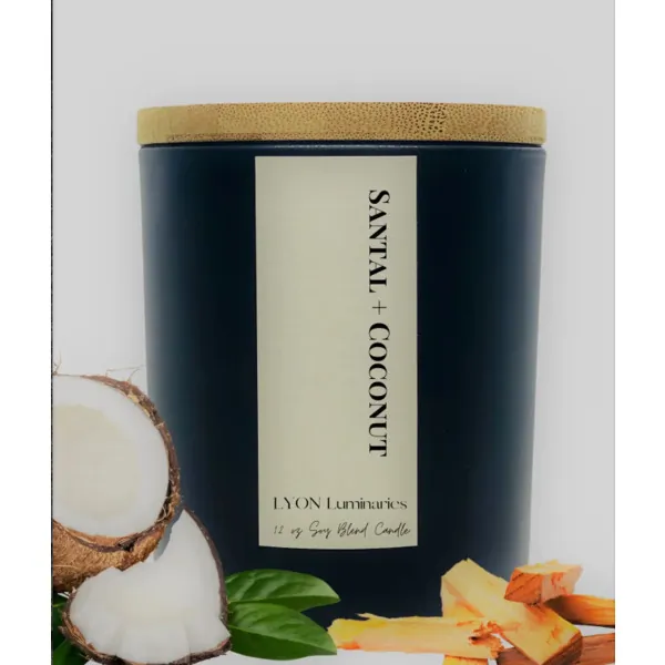 Lyon L-SAC-1 Santal + Coconut Luxury Soy Blend Candle