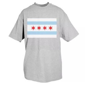 Fox 63-852 XL Chicago Flag T-shirt Grey - Xl