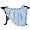 Hello Doggie Inc Large Baby Blue Ruffle Satin Trim Dog