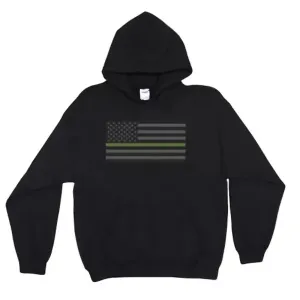 Fox 64-8484 XL Pulloverhooded Policethin Green Line Black - Xl