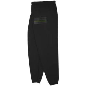 Fox 64-7484 XXL Usa Flagthin Green Line Mens Sweatpant Black - 2xl