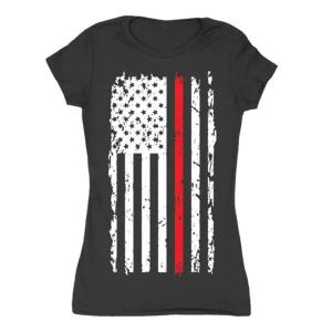 Fox 64-09483 XXL Women's Cotton Tee Vintage Red Line Black - 2xl