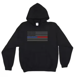 Fox 64-84835 XL Pulloverhooded Policethin Blue  Red Line Black - Xl