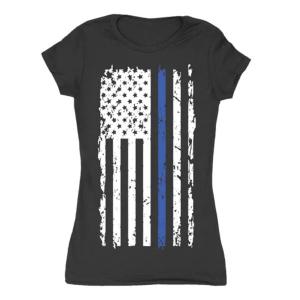 Fox 64-09482 XL Women's Cotton Tee Vintage Blue Line Black - Xl