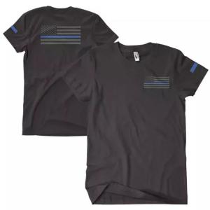 Fox 63-482 XXL Usa Flagthin Blue Line T-shirt Black 2-sided - 2xl