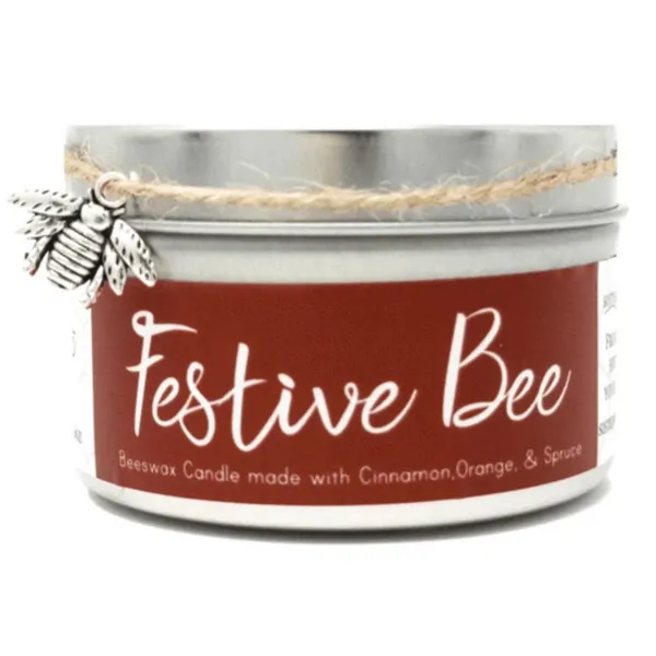 Sister 87-735632653675 Beeswax Candle - Festive Bee (with Cinnamon, Or