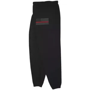 Fox 64-7483 M Usa Flagthin Red Line Mens Sweatpant Black - Medium