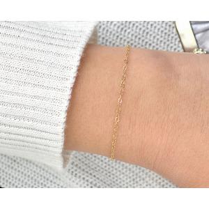 Iana ID-001-WS Gold Cable Chain Bracelet