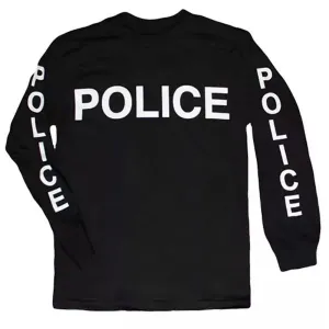 Fox 64-6488 XXXL Police Long Sleeve T-shirt Black With Sleeve Imprint 