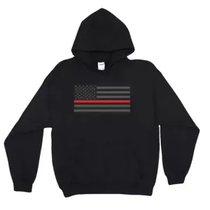 Fox 64-8483 S Pulloverhooded Policethin Red Line Black - Small