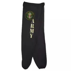 Fox 64-753 S Army Logo Mens Sweatpant Black - Small