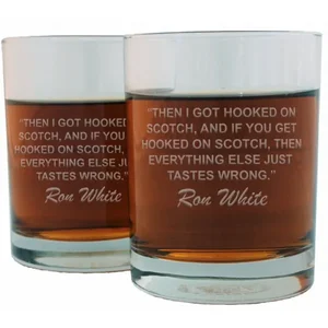 FWGSCRW | Famous Whiskey Glasses Ron White Quote Italian