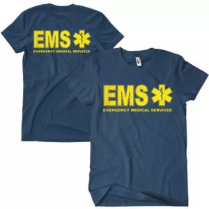 Fox 64-627 XXXL Ems T-shirt Navy 2 Yellow Imprints - 3xl