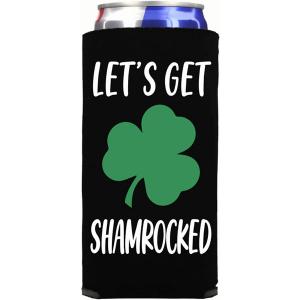 Capital Lets_Get_Shamrocked_Slim Funny St. Patrick's Day Slim Seltzer 