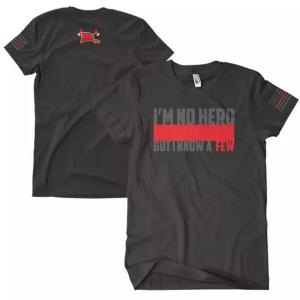 Fox 63-4813 S I'm No Hero Men's T-shirt Blackred 2-sided - Small