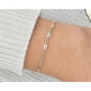 Iana ID-006-WS Sterling Silver Lace Chain Bracelet