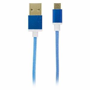 Reviver C118-BL 3' Usb To Microusb Fabric Charge And Sync Braided Cabl