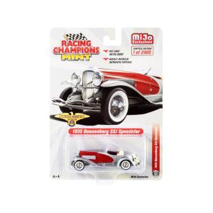 Racing RCCP1007 1935 Duesenberg Ssj Speedster Silver Metallic And Red 