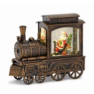 81284DS | Melrose International Santa Train Snow Globe with