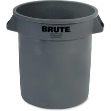 Rubbermaid RCP 261000GY Commercial Brute Round 10-gallon Container - 4