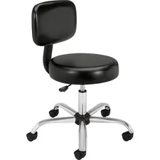 Hon HON MTS11EA11 Hon Medical Stool With Back, Black - 24.3 X 27.3 X 3