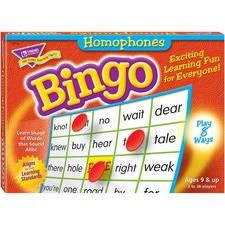 Trend TEP 6132 Trend Homonyms Bingo Game - Themesubject: Learning - Sk