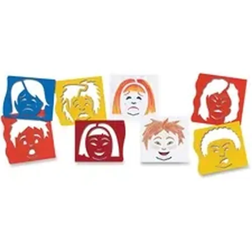 Roylco Inc Roylco Mix and Match Emotions Stencils - 8 x 8 -