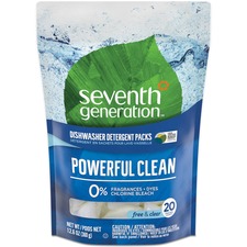 Seventh SEV 22818CT Dishwasher Detergent - Free  Clear Scent - 240  Ca