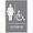 U. S. Stamp & Sign HeadLine Women/Wheelchair Image Indoor