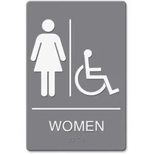 U. S. Stamp & Sign HeadLine Women/Wheelchair Image Indoor