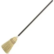 Rubbermaid RCP 6373BROCT Commercial Wood Handle Lobby Corn Broom - Cor