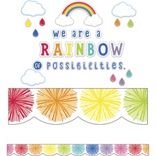 Carson CDP 110416 Dellosa Education Rainbow Message Bulletin Board Set