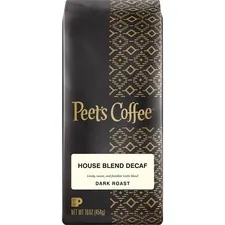 Peets PEE 501487 Peet's House Blend Decaf Dark Roast Coffee Ground - D