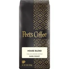 Peets PEE 500350 Peet's House Blend Dark Roast Coffee Whole Bean - Hou