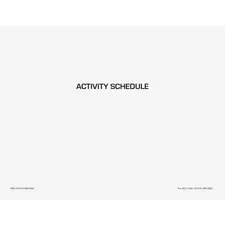 Unicor 7510016650582 1/9 Unicor Flip Style Activity Schedule Calendar 