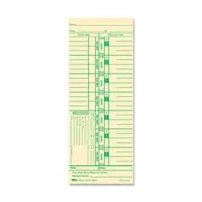 Tops TOP 12523 Weekly Numbered Days Time Cards - 3.50 X 9 Sheet Size -