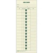 Tops TOP 1258 Job Costing Time Cards - 3.50 X 9 Sheet Size - Yellow - 