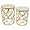 PBTH92921 | Plutus Brands Set of 2 Gold Metal Marble Top
