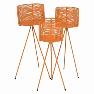 PBTH94692 | Plutus Brands Set of 3 Elegant Orange Metal
