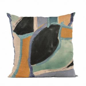 Plutus PBRA2470-2030-DP Luxury Blue Graphic Print Throw Pillow - 20