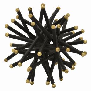 Plutus PBTH94192 Metal Abstract Urchin Sculpture - Black