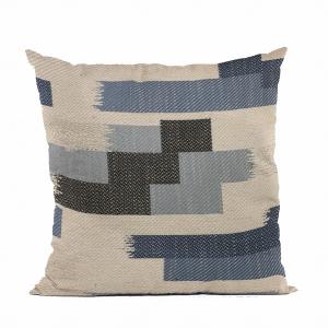 Plutus PBRA2497-2030-DP Luxurious Blue Striped Throw Pillow - Double S