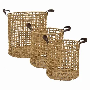 PBTH92747 | Plutus Brands Set of 3 Brown Water Hyacinth