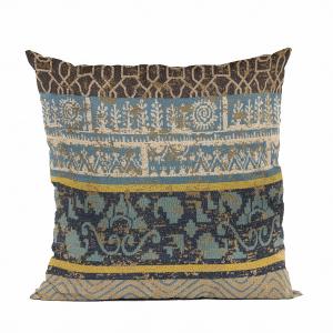 Plutus PBRA2486-2424-DP Plutus Blue Ancient Border Luxury Throw Pillow