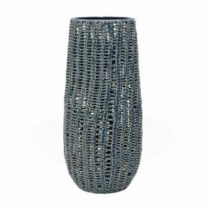 Plutus PBTH94640 Elegant Blue Porcelain Ceramic Vase By