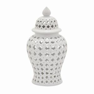 Plutus PBTH92912 Ceramic Jar- White In White Porcelain