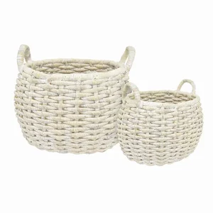 PBTH92989 | Plutus Brands Elegant Water Hyacinth Basket Set
