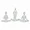 PBTH92788 | Plutus Brands Set of 3 White Porcelain Yoga