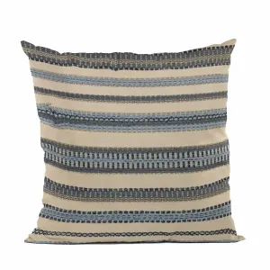 Plutus PBRA2517-2030-DP Plutus Blue, Beige Lanes Stripe Luxury Throw P